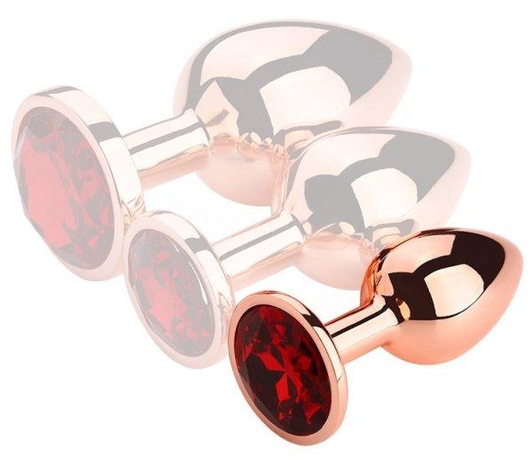 Bijou Rouge – prémium piros arany anális kiegészítő 6,5 cm