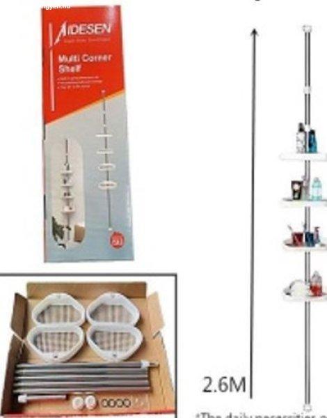 Fürdőszobai sarokpolc teleszkópos - 320cm