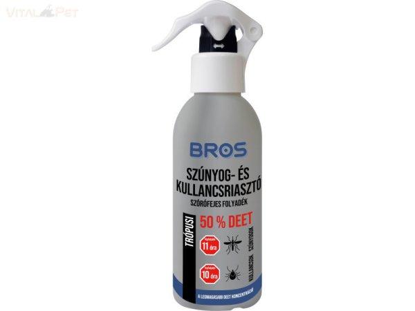 Bros Szúnyog és Kullancsriasztó Trópusi szórófejes folyadék 50% DEET
130ml