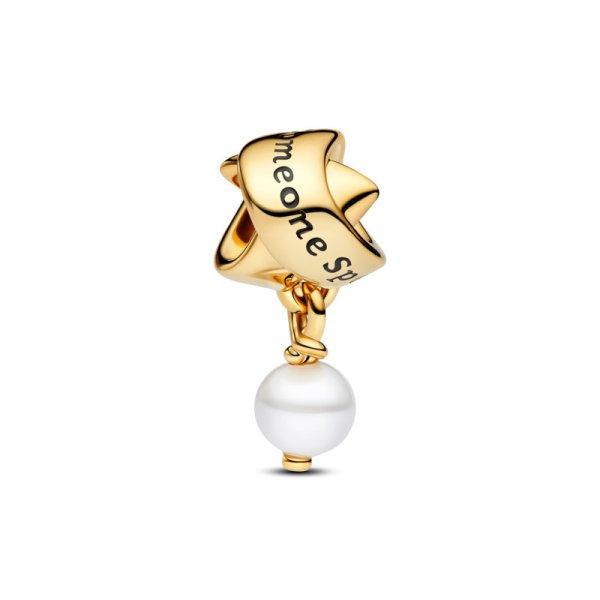 Pandora Aranyozott medál Szalag gyönggyel Shine 763784C01