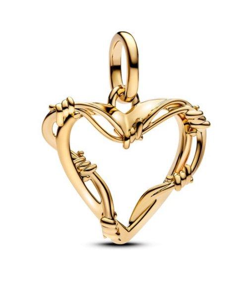 Pandora Aranyozott medál Drótos szív Shine ME 762526C00
