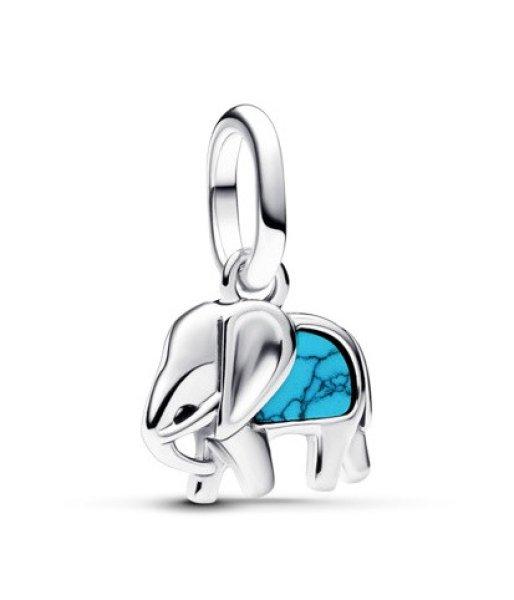 Pandora Ezüst mini medál Türkiz elefánt Me 793858C01