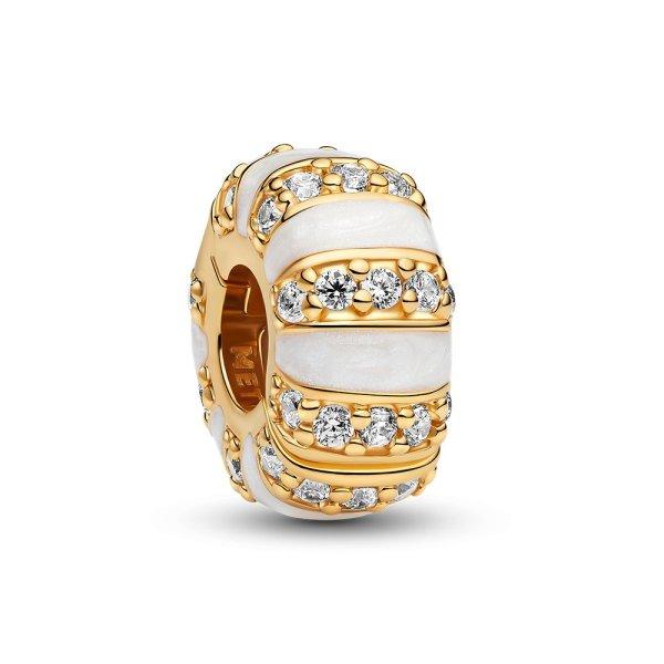 Pandora Aranyozott klipsz gyöngy cirkónium kövekkel Shine Moments 763785C01