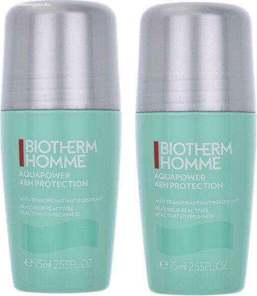 Biotherm Golyós dezodor szett Aquapower (48H Protector) 2 x 75 ml