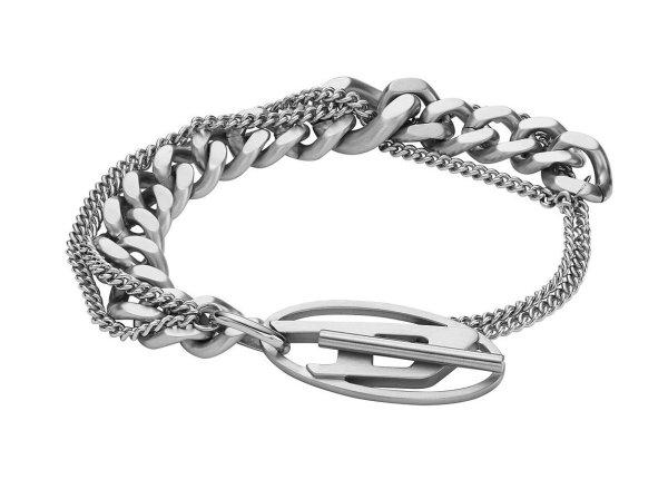 Diesel Jellegzetes dupla uniszex acél karkötő DX1550040