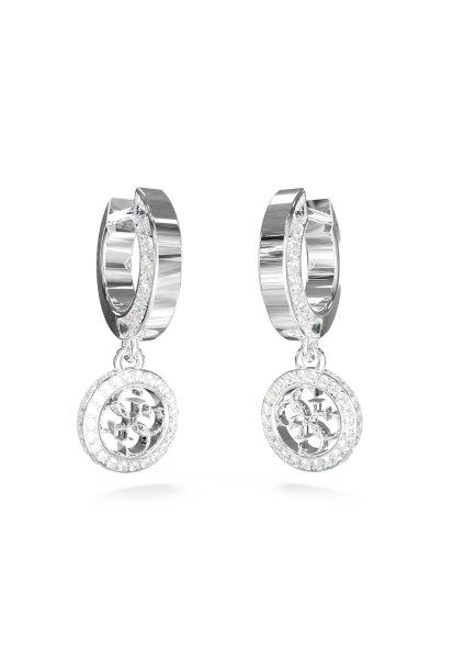 Guess Stílusos acél fülbevaló cirkónium kövekkel 4G Crush JUBE04164JWYGT/U