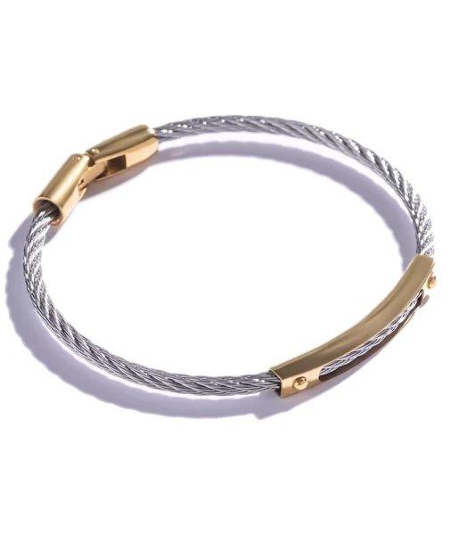 Marc Malone Férfi bicolor acél karkötő MCGB5002SG