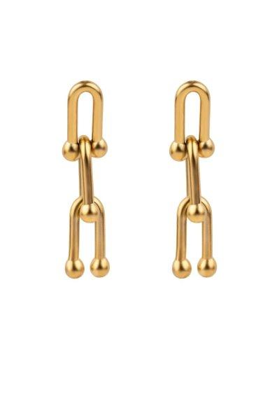 Marc Malone Lenyűgöző aranyozott lógó fülbevaló Ivy Gold Earrings
MCE250180G