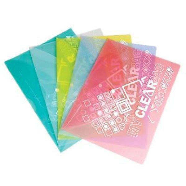Irattartó tasak, A4, PP, patentos, 180 mikron, FLEXOFFICE "FO-CBF05",
vegyes színek