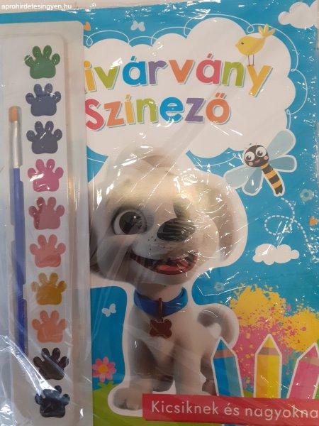 Szivárvány színező Nagyfejű kutya