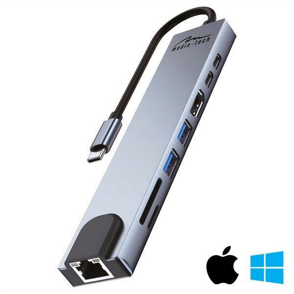MEDIA-TECH 8in1 GIGA LAN HUB Docking Station