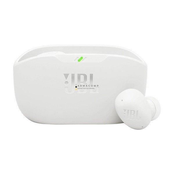 JBL Wave Buds 2 Bluetooth fülhallgató, aktív zajszűrő, mélyhang kiemelés,
IP 54 por és vízálló, 4 mikrofon, fehér