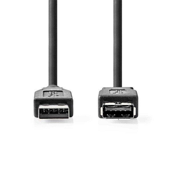 Nedis CCGL61010BK30 USB3.2 toldó / hosszabító kábel, USB 3.2 Gen 1, USB A
dugó, USB-A aljzat, 5 Gbps, hossz: 3m,