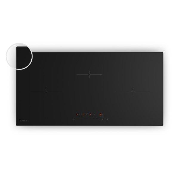 Klarstein Velaire keskeny indukciós főzőlap, elegáns, minimalista,
erőteljes, 3 főzőzóna, 5500 W, 80 cm