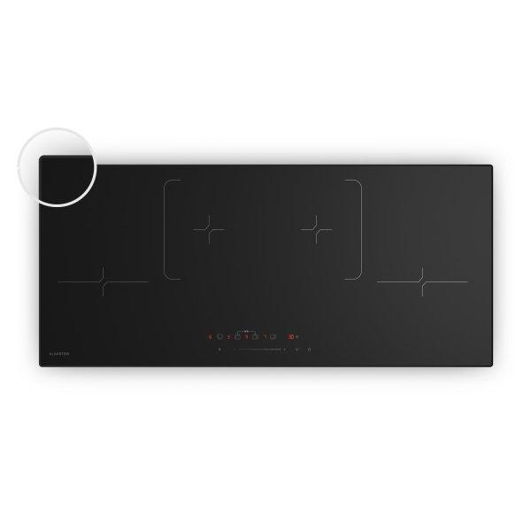 Klarstein Velaire indukciós főzőlap, elegáns, minimalista, erőteljes, 4
főzőzóna, 7000 W, 90 cm