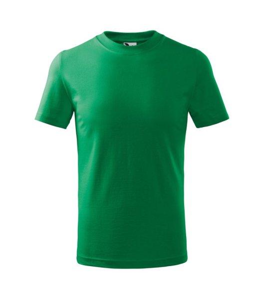 MALFINI Basic Gyermek póló - Középzöld | 122 cm (6 éves)