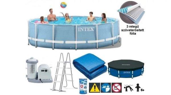Vízforgatós medence szett, fémvázas 549x122 cm - INTEX PRISM FRAME POOL
26732
