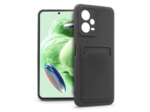 Haffner PT-6626 Xiaomi Redmi Note 12 5G/Poco X5 5G szilikon hátlap
kártyatartóval Black