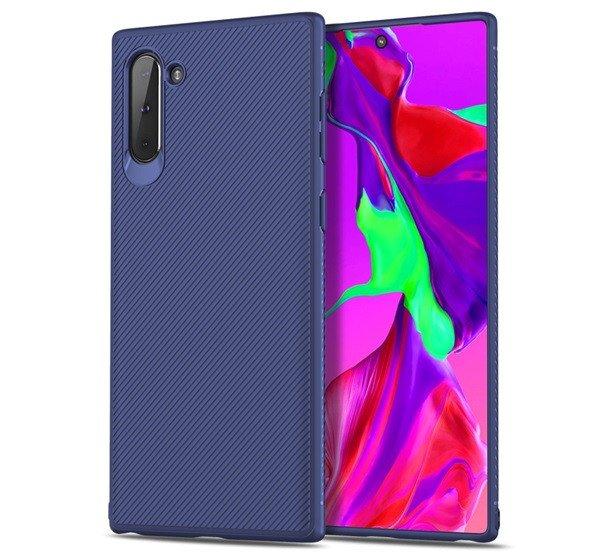 Szilikon telefonvédő (közepesen ütésálló, csíkos minta) SÖTÉTKÉK
Samsung Galaxy Note 10 (SM-N970F)