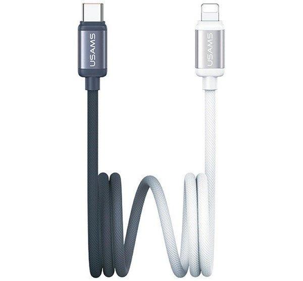 USAMS BICOLOR adatkábel (Type-C - lightning, 30W, PD gyorstöltő, 120cm)
FEKETE/FEHÉR