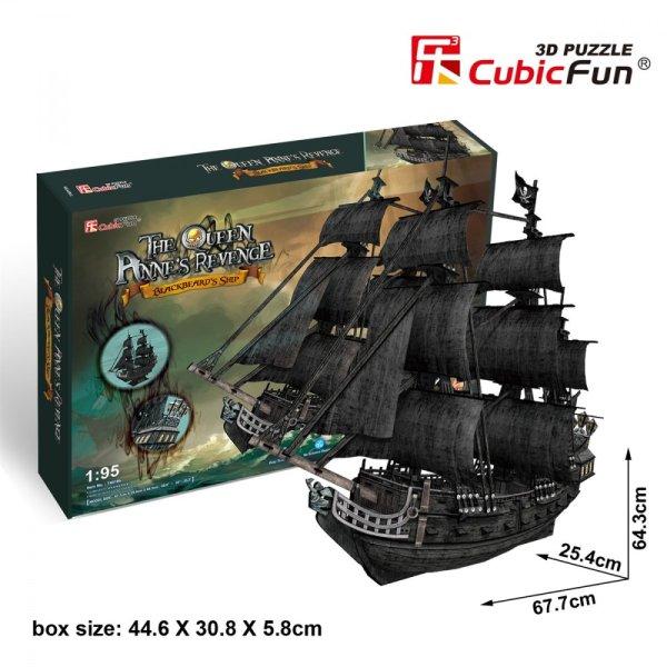 3D profi puzzle: Anna királynő bosszúja CubicFun 3D hajó makett Cubic Fun