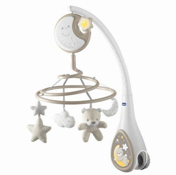 CHICCO Next2Dreams zenélő-forgó Neutral