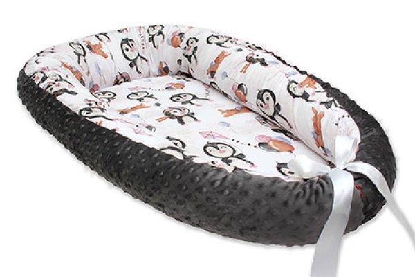 Scamp Minky-vászon babafészek - Penguin Pink