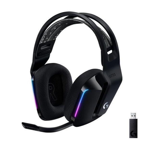 Logitech G733 LIGHTSPEED - vezeték nélküli RGB gamer fejhallgató - fekete