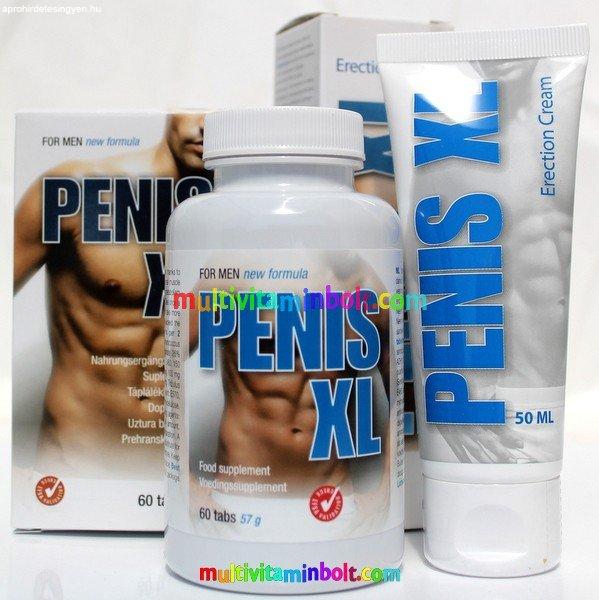 Penis XL Duo Pénisz Növelő 60 db tabletta és 50 ml Penis XL Duo Gél
csomagban