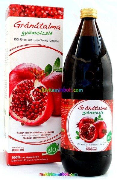Gránátalma Direktlé, 100%-os Juice 1000 ml - MannaVita