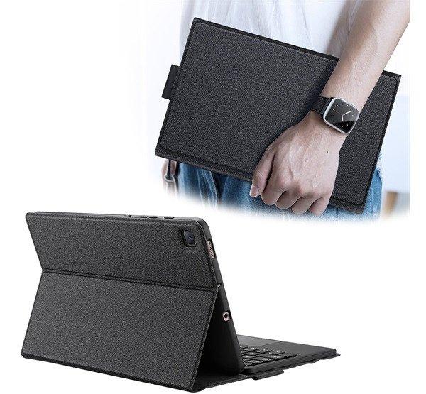 DUX DUCIS tok álló, bőr hatású (FLIP, bluetooth billentyűzet, asztali
tartó, QWERTY, angol nyelvű) FEKETE SamsungGalaxy Tab S6 Lite 10.4 LTE
(SM-P625) 2024, Galaxy Tab S6 Lite 10.4 WIFI (SM-P6