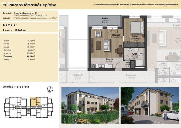 Nappali +1 szobás lakás az Arborétum lakóparkban 2026-os költözéssel