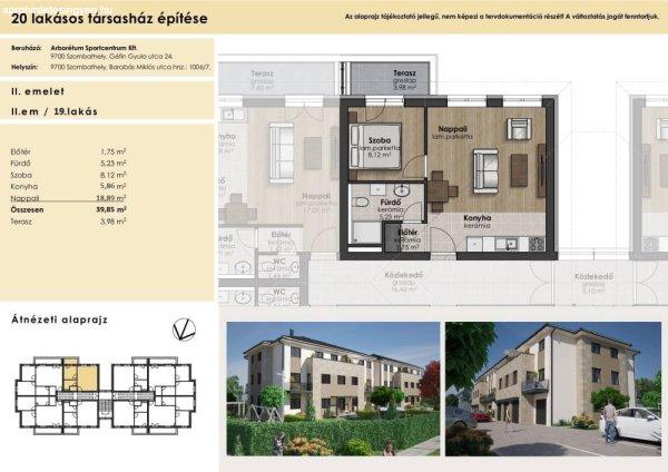 2026 őszén átadásra kerülő 40 m2-es lakás Arborétum lakóparkban