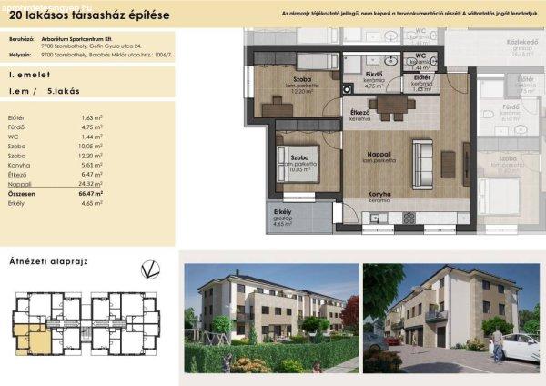 66 m2-es lakás az Arborétum lakóparkban