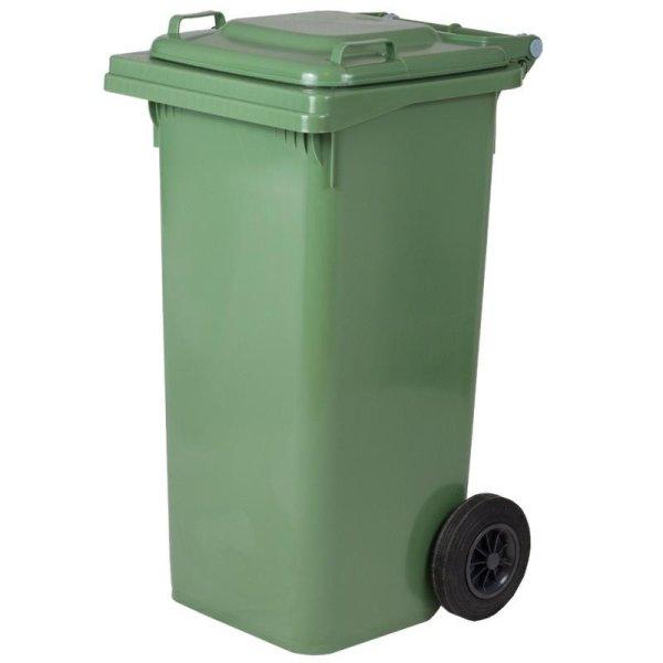 Zöld műanyag szemeteskuka (240L)