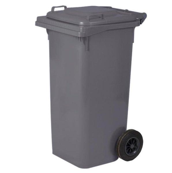 Szürke műanyag szemeteskuka (120L)
