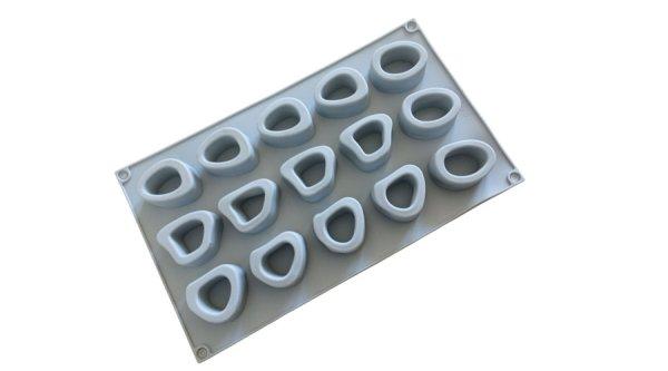 15 adagos szilikon mousse forma üreges alakzatok