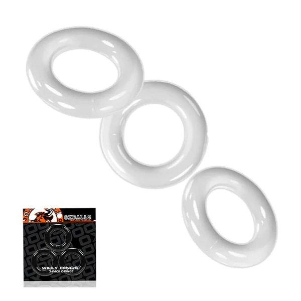 Oxballs Willy Cock Ring 3-Pack - Clear péniszgyűrű