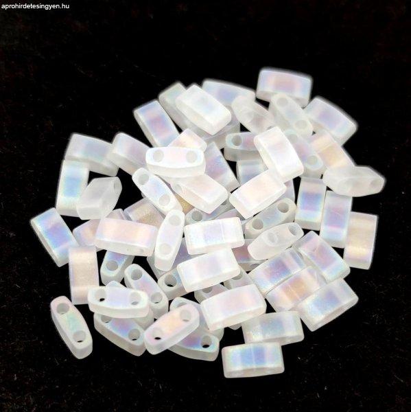 Miyuki Féltila gyöngy - 131fr - Matt Crystal AB - 2.3x5mm - 25g-AKCIOS
