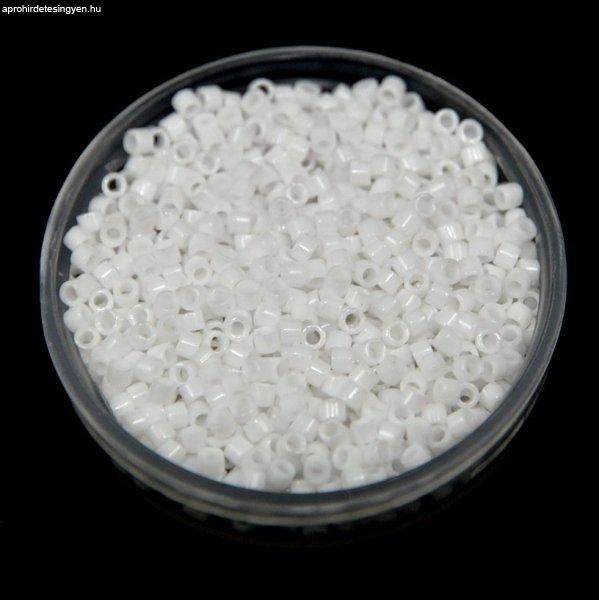 Miyuki delica gyöngy 0200 - fehér - 11/0 - 50g-AKCIOS
