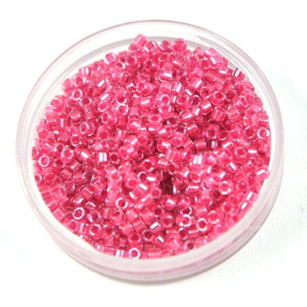 Miyuki delica gyöngy 0902 - málna közepű kristály - 11/0 - 50g-AKCIOS