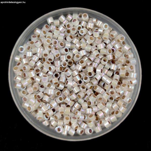 Miyuki delica gyöngy 0223 - Silver Lined Opal White AB - 11/0