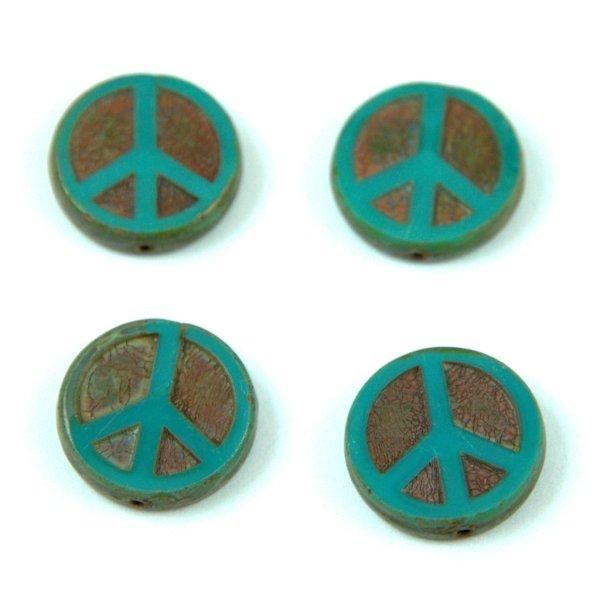 Cseh table cut gyöngy - hosszában fúrt - Peace - 63130-86800 - Turquoise
Green Picasso - 16mm (8db)