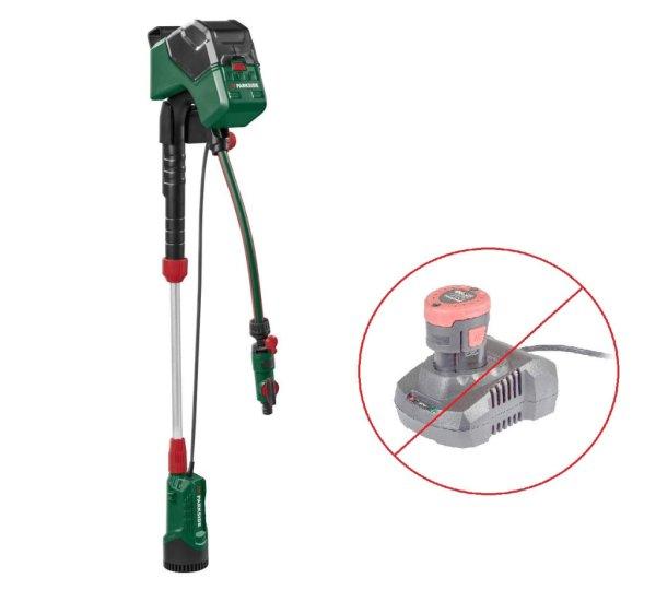 Parkside PRPA 12-Li A1 SOLO GardenPump X12V szett, 12V akkus szivattyú,
akkumulátoros esővízszivattyú, kerti szivattyú 1500 liter/óra, AKKU ÉS
TÖLTŐ NÉLKÜL
