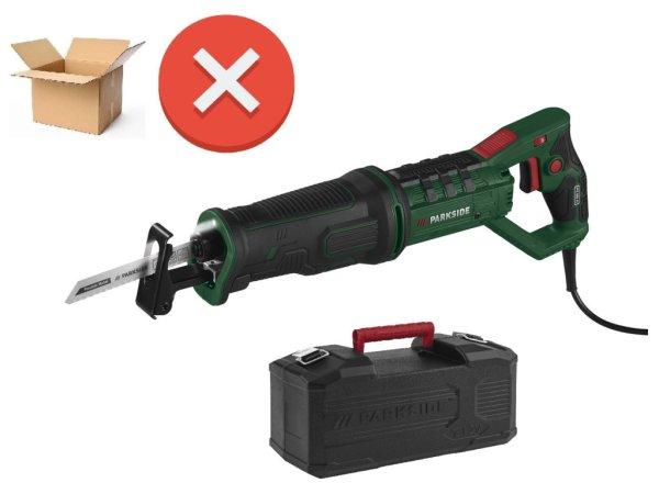 HIBÁS, használt, működésképtelen ParkSide PFS 710 A1 / 850 A1 850W
elektromos, vezetékes kardfűrész, orrfűrész, szablyafűrész kofferben