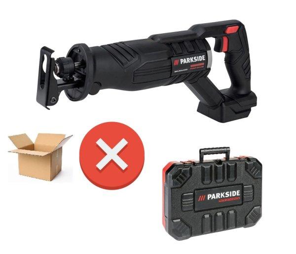 HIBÁS, használt, működésképtelen ParkSide Performance PSSAP 20-Li C4 / D5
SOLO prémium Brushless (BL - kefementes) X20V akkus, 20V akkumulátoros
kardfűrész, orrfűrész kofferében, alkatrésznek