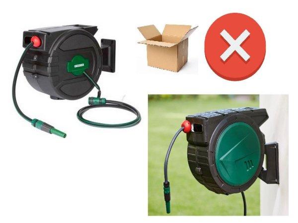 HIBÁS ParkSide PSA 25 B1 / C1 25m 4 bar fali automata tömlődob, falra
szerelhető tömlőtároló, tömlődoboz 25 méter 1/2" locsolótömlővel
és szórófejjel, alkatrésznek