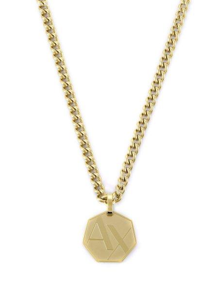 Armani Exchange Divatos aranyozott nyaklánc férfiaknak AXG0152710