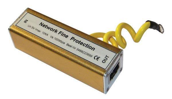 SP-IP100 túlfeszültség- és villámvédelem 10/100 Ethernet hálózatokhoz,
RJ45 csatlakozókkal