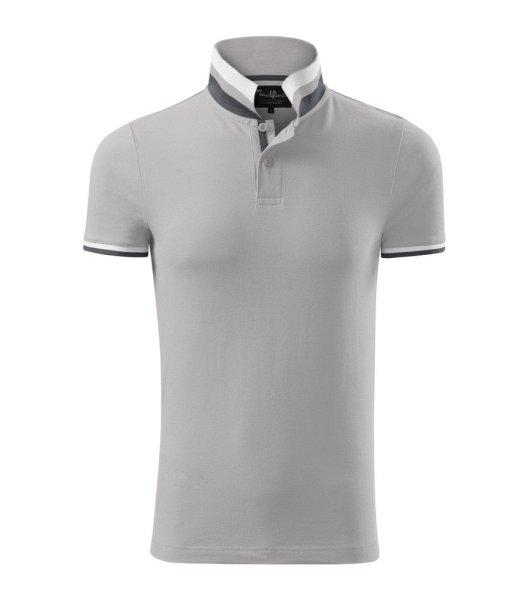 MALFINI Férfi galléros póló Collar Up - Ezüstszürke | M